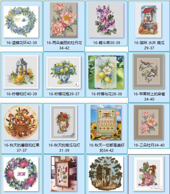 5TH Cross Stitch Kits Cross stitch Aida embroidery embroidery Set Christmas Bird Garland 34-33