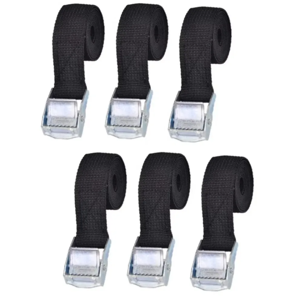 6PCS Tie Down Strap Strong Ratchet Belt Heavy Duty Luggage Bag Cargo Tie Down With Quick Release Cam Bukle