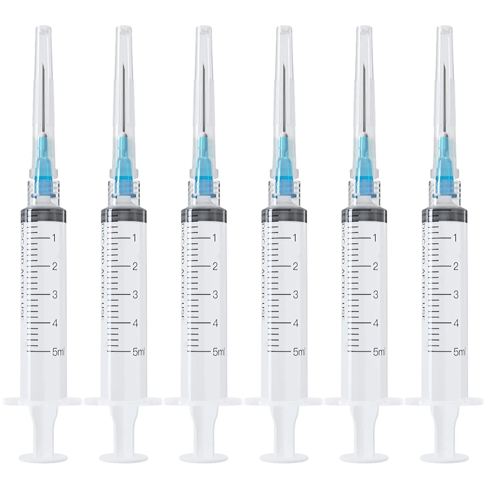 100pcs Sterile 5ml/cc Luer Lock Syringe With 23G 1inch Needle Measuring Liquid Dispensing Glue Disposable Sampler Injector