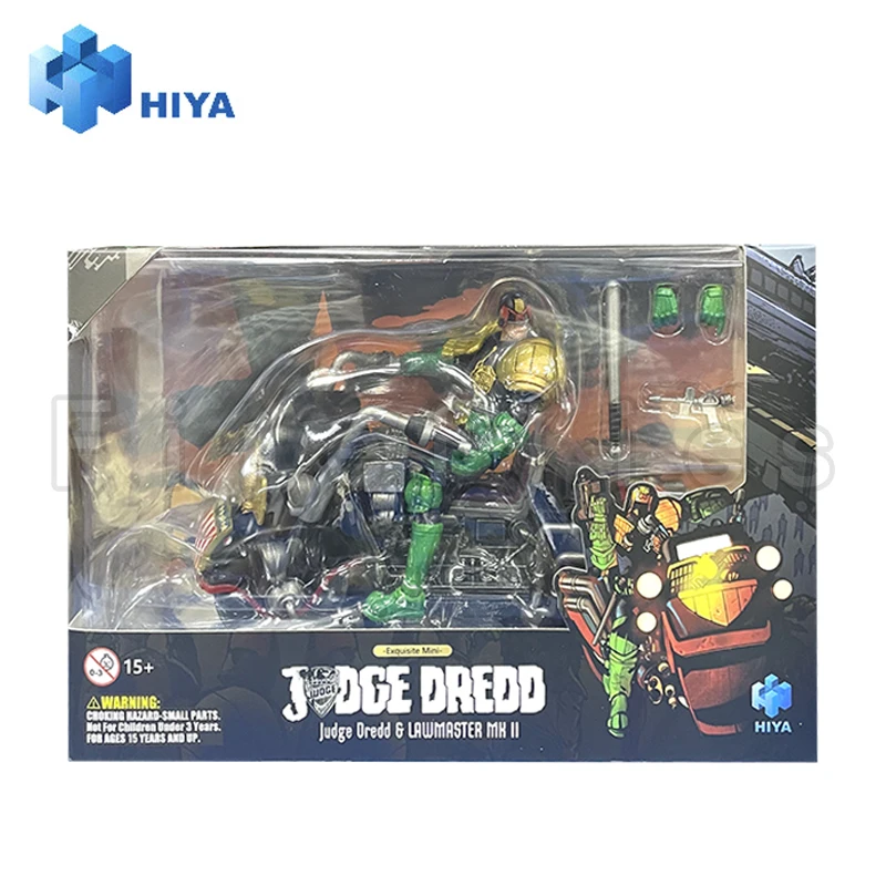 1/18 hiya ชุดตุ๊กตาขยับแขนขาได้ขนาด3.75นิ้ว gratis ongkir ของเล่นโมเดลอะนิเมะผู้พิพากษา dredd & lawmaster Mark II