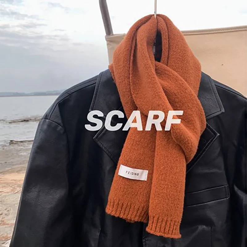 ผ้าพันคอเนื้อนุ่ม 160*20 ซม. ผ้าพันคอฤดูหนาว ผ้าพันคอสไตล์ญี่ปุ่น ผ้าโพลีเอสเตอร์ สำหรับนักเรียนหญิง เครื่องประดับฤดูหนาว แฟชั่นฤดูใบไม้ร่วง