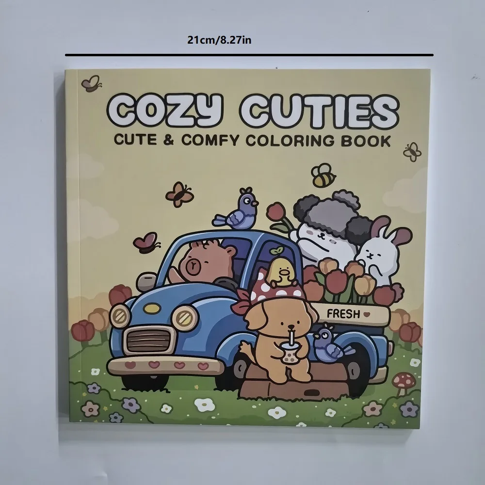 

Cozy Cuties Coloring Book for Adults Bold & Easy Cute Patterns, Stress Relief Gift Birthday Party Favors, Fun DIY Drawing Book