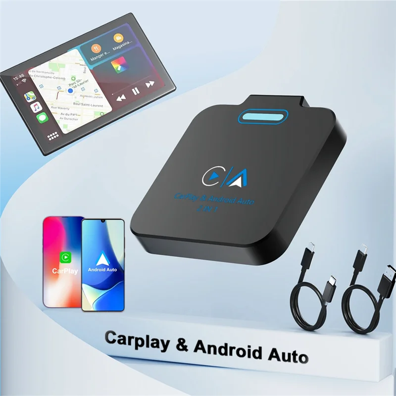 

Практичный 2-в-1 адаптер Carplay Android Auto, беспроводной адаптер Carplay, ключ Plug and Play для Toyota Volvo