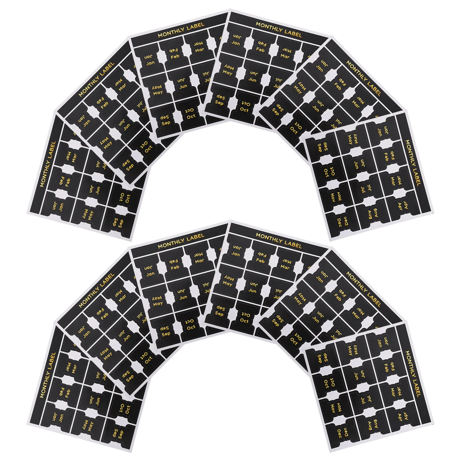 

15 Sheets Decorative Monthly Tabs Stickers Adhesive Index Labels for Planners Journals Notebooks Study Schedule Planner Monthly