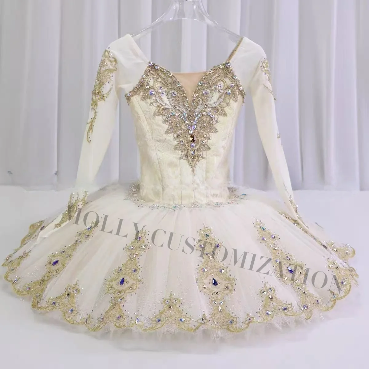 Tutus de ballet Paquita de alta gama, personalizados, color champán, variaciones para competición GDC, para adultos y niños.
