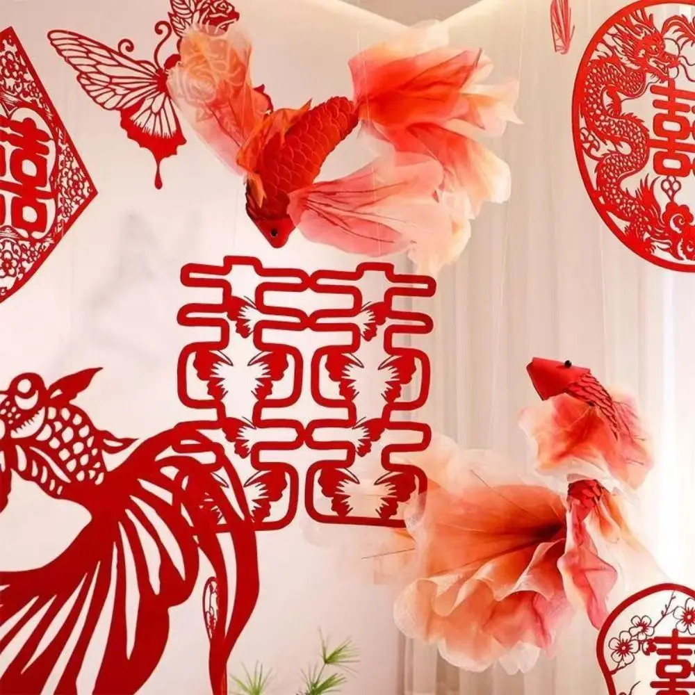 

The Year of The Horse Fish Hanging Decoration Fish Pattern Red Color New Year Decoration Hangning Pendant Party Supplies