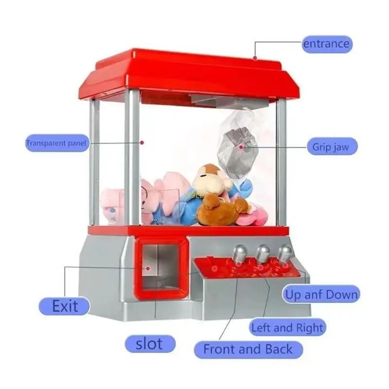 Mini Claw Machine for Kids Gifts, Candy Dispenser Toy, Claw Machine Arcade Game