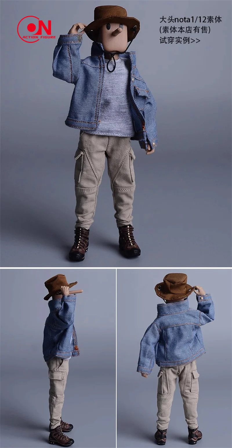 ATStory 1/12 Beach Round Gentleman Hat Abbigliamento Accessori Modello Fit 6 "Maschio Femmina Action Figure Body Dolls
