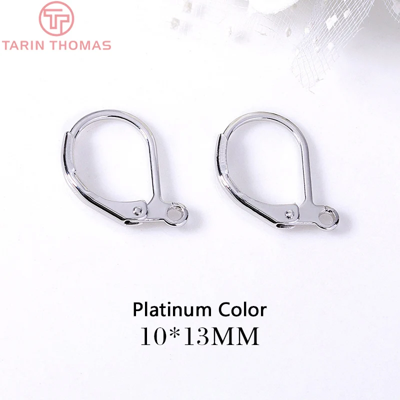 (2298)10PCS 10x13MM 24K Gold Color Plated Brass Earrings Clip Diy Jewelry Discoveries Earrings Accessories Wholesale