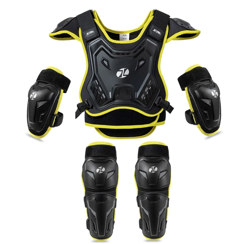 Children Youth Motorcycle Body Armor Hard Shell Chest Back Spine Protector Ventilated Lightweight for Dirt Bike Protector