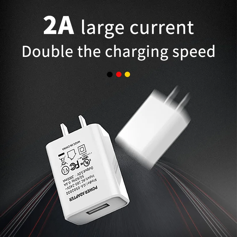 5V1A/5V2A American Standard Charging Plug American Japan Thailand Canada Mexico Power Adapter Mobile Phone Charger