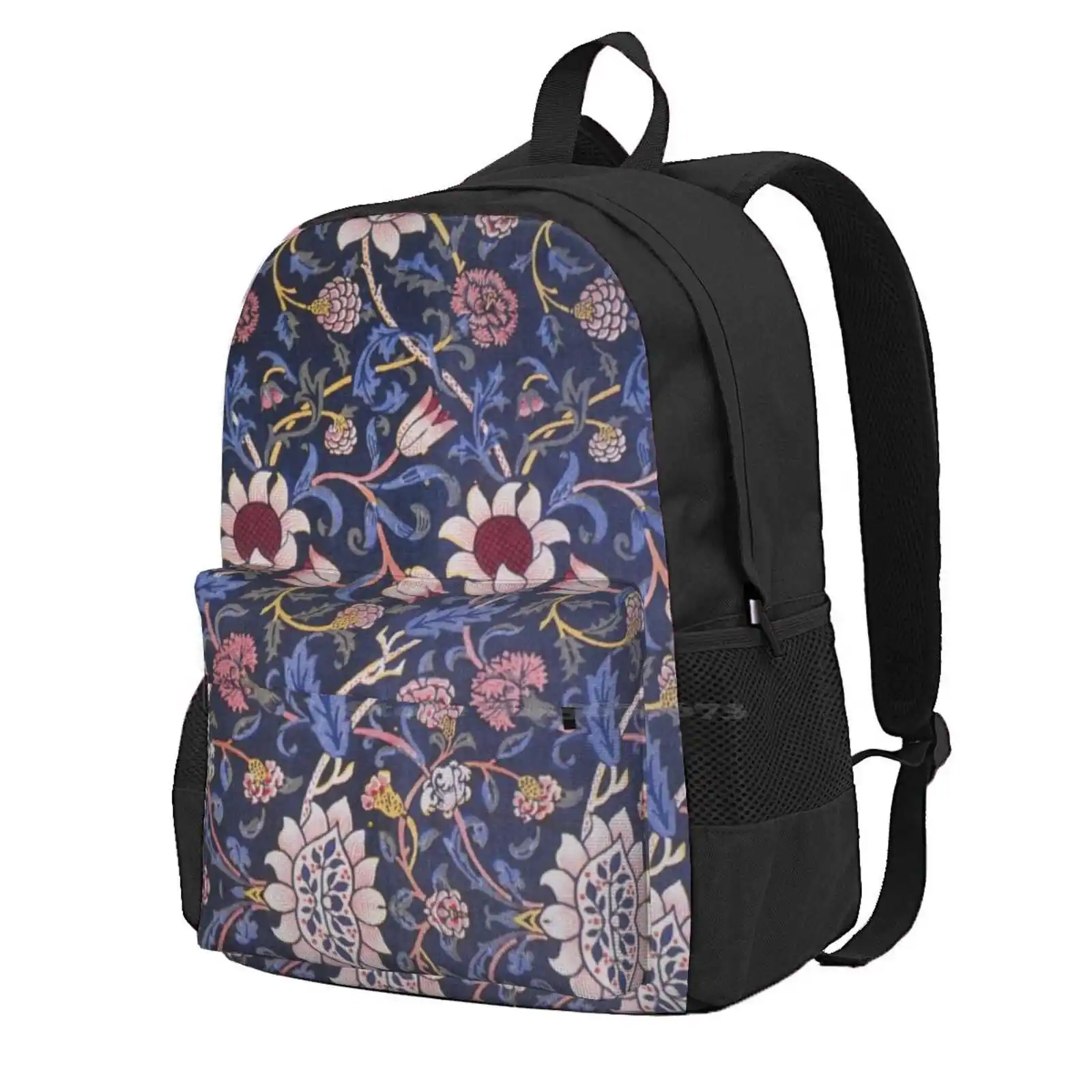 William Morris Evenlode Textile Hot Sale Backpack Fashion Bags William Morris Evenlode Textile Floral Flowers Vines Botanical