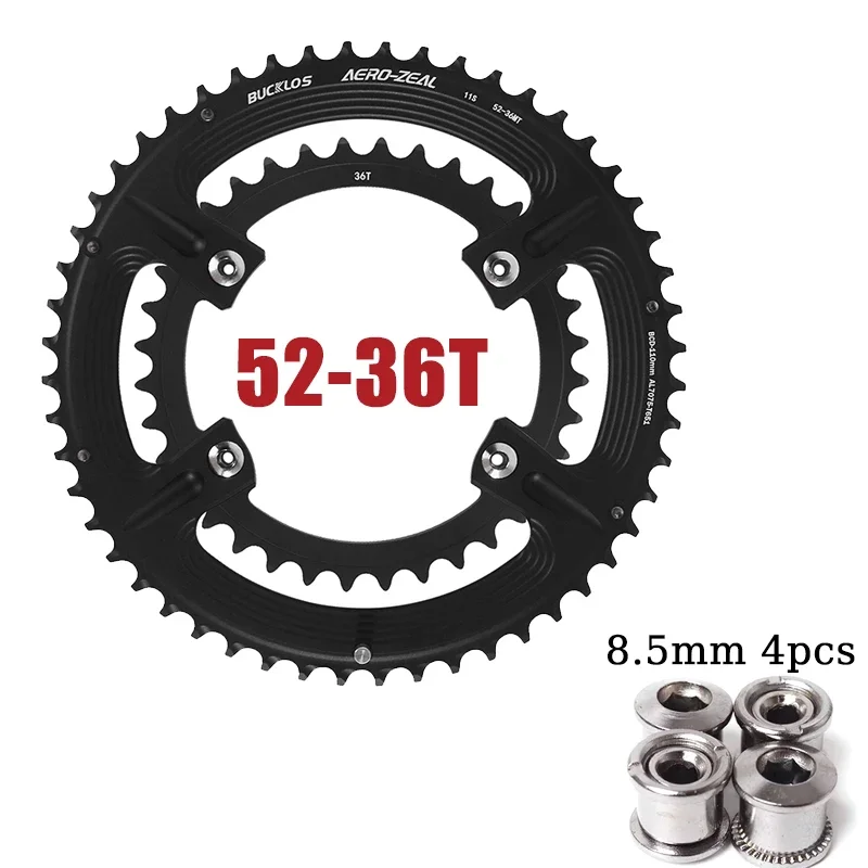 BUCKLOS Rennrad Kettenblatt 110 BCD Kettenblatt 4 Loch 5 Loch 34/36/39/50/52/53T Kettenblatt Double Speed Rennrad Krone