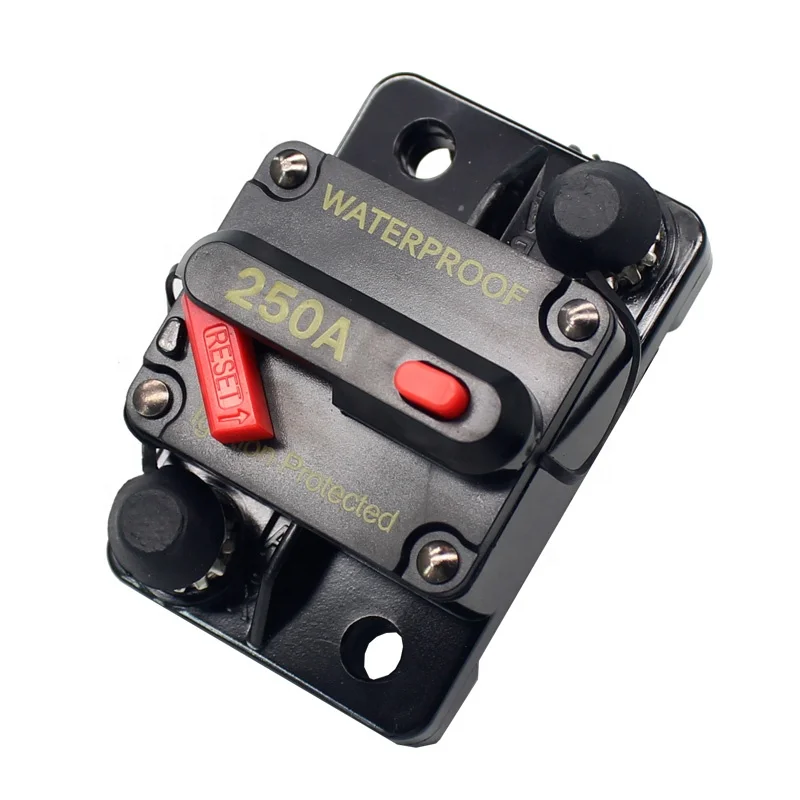 

40A 50A 60A 70A 80A 100A 150A 200A 250A 300A Circuit Breaker DC Car Audio Inline Fuse Holder Waterproof Circuit Breaker