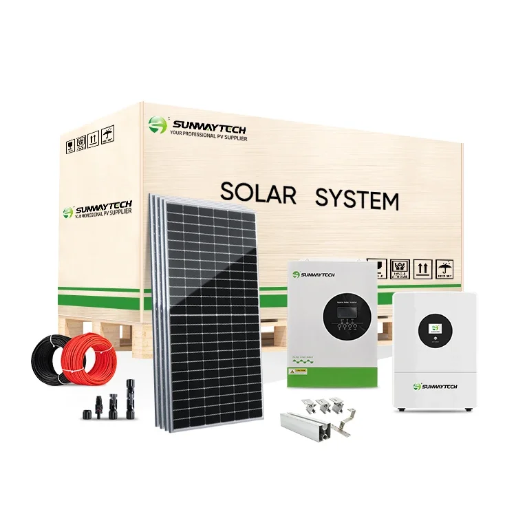 Kit completo de sistema Solar para el hogar, sistema de energía de batería Solar híbrida de 5kw, 10kw, 12kw, 10kwh, 20kwh, 30kwh, 40kwh, baterías de litio