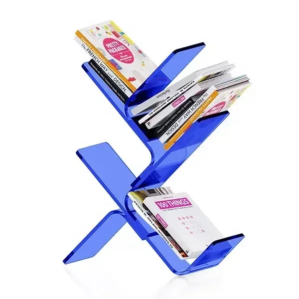 Modern Creative Acrylic Tree-Shaped Bookshelf Magazine Rack Simple Luxury Multi-Layer Household Shelf Fashion-Style Store
