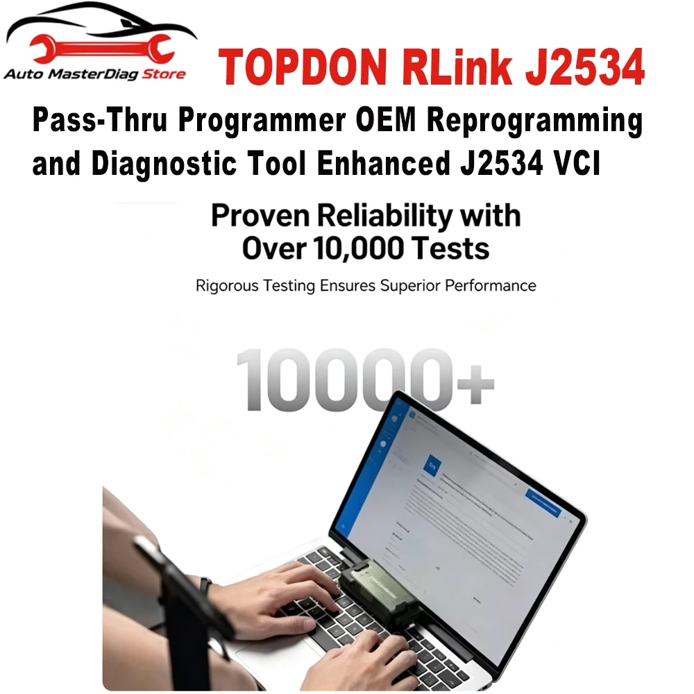 TOPDON RLink J2534 Pass-Thru Programmer OEM Reprogramming and Diagnostic Tool Enhanced J2534 VCI