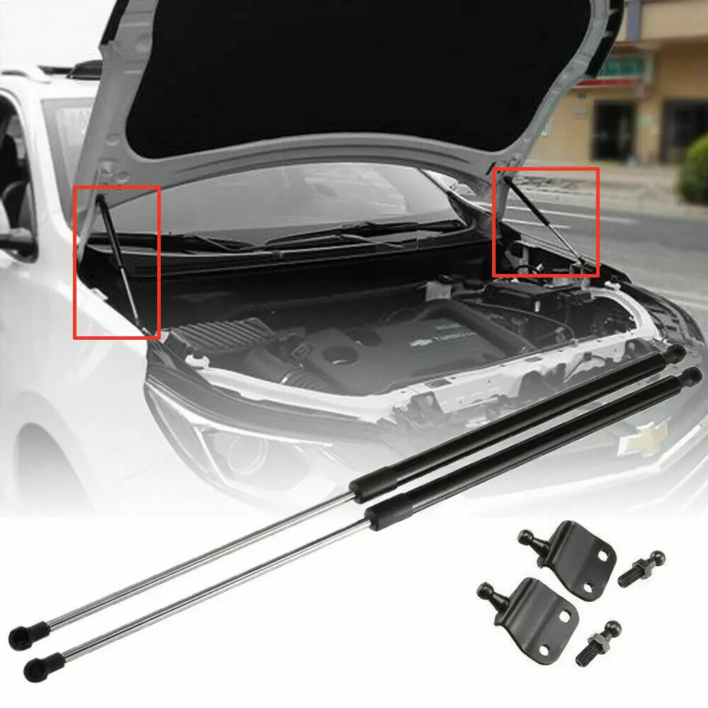 2Pcs 600mm 800N Universal Car Front Cover Bonnet Hood Rear Trunk Tailgate Boot Gas Struts Spring Kits With Brackets For Car Boat