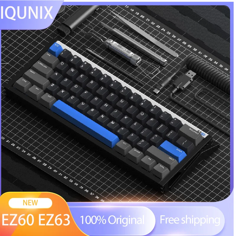 IQUNIX EZ60 EZ63 Gaming Magnetic Axis Keyboard Wired Gaming Ofiice Custom Mechanical Keyboard Rgb PC laptop 61keys 64keys Gasket