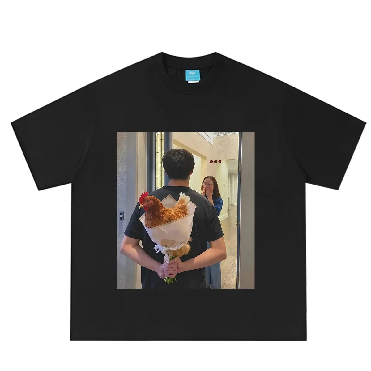 Funny Chicken Meme T-shWomen Fashion Hip-Hop T-shirts Summer Short-sleeved Loose Casual shirts Streetwear
