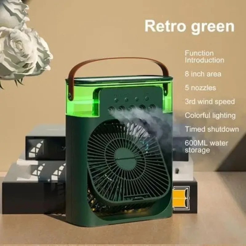 

Desktop Spray Cooling Fan with Humidifier Portable Mist Fan for Home Office and Dorm Use