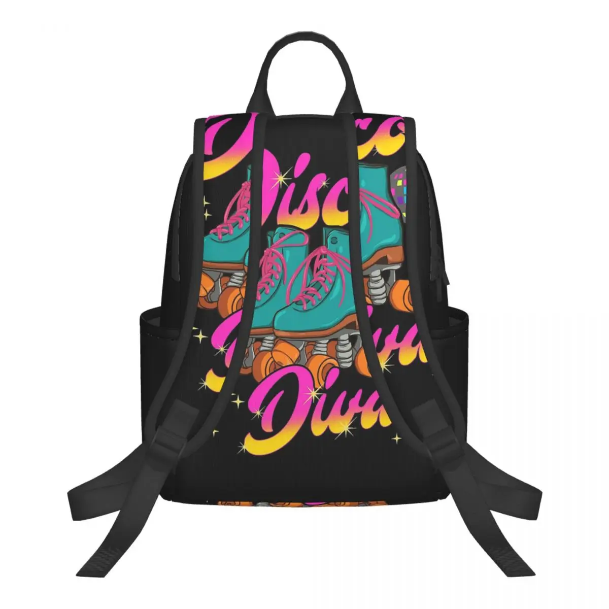 Retro Roller Skates Colorful (3) Student Backpack School Bag Hiking Travel Daypack for Men Women Bookbag Shoulder Bags