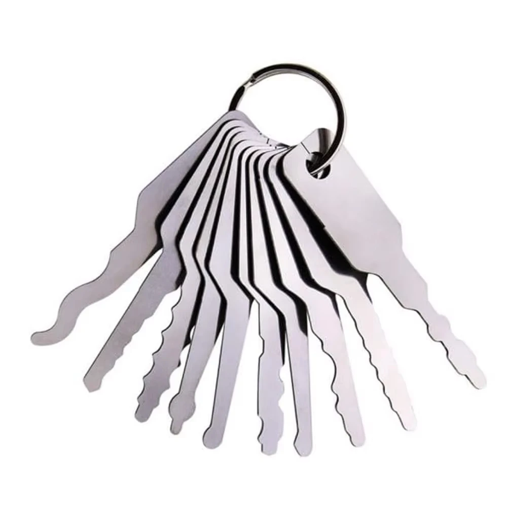 Locksmith Tools Key Embryo 10 In 1 String Locksmith Repair Replacement Tool Kit Stainless Steel Accessories Door Release Double