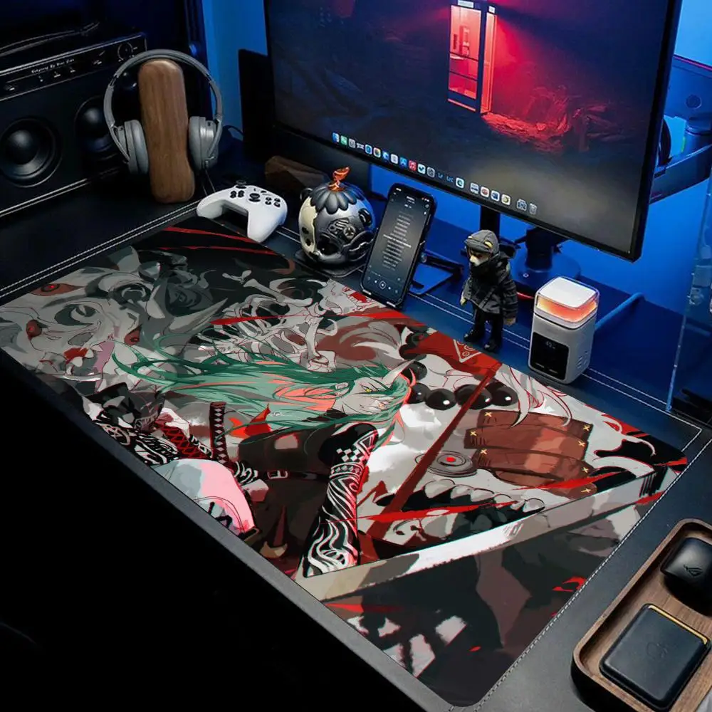 

Anime Game Arknights Hoshiguma Mouse Pad large keyboard mouse desk pad non-slip rubber gaming mouse pad laptop mouse carpet