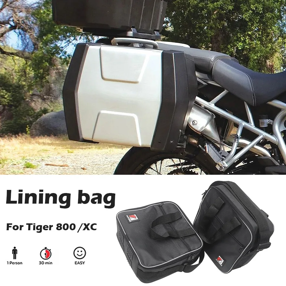 

For TIGER 800 Tiger800 Tiger 800 XC Motorcycle Pannier Liner Black Luggage Bag Saddlebag Inner Bags Waterproof Tool Bags Pair