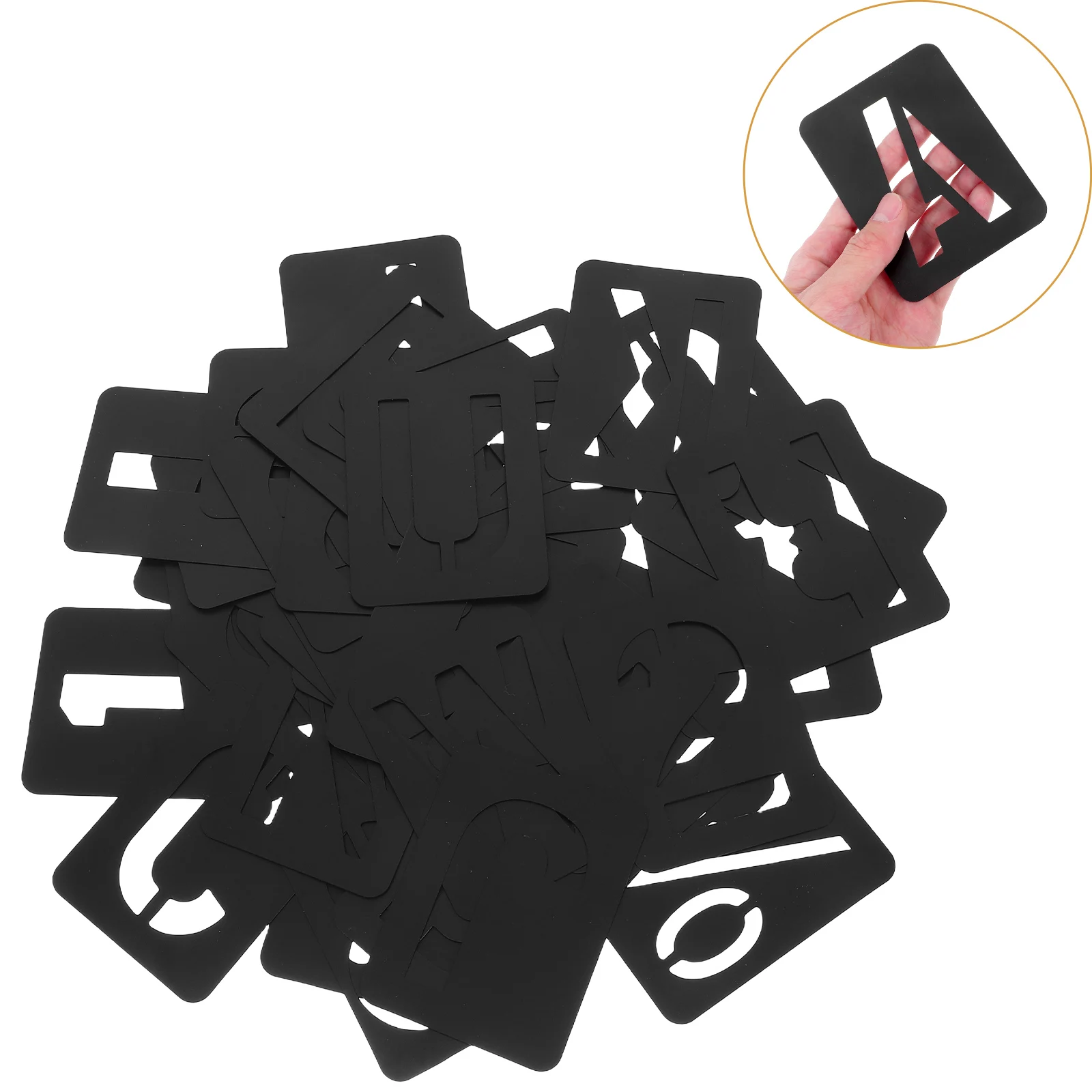 

42pcs Number Letters Template Reusable Stencils for Painting Furniture Graffiti Hollow Mold Symbol Small Alphabet Letter