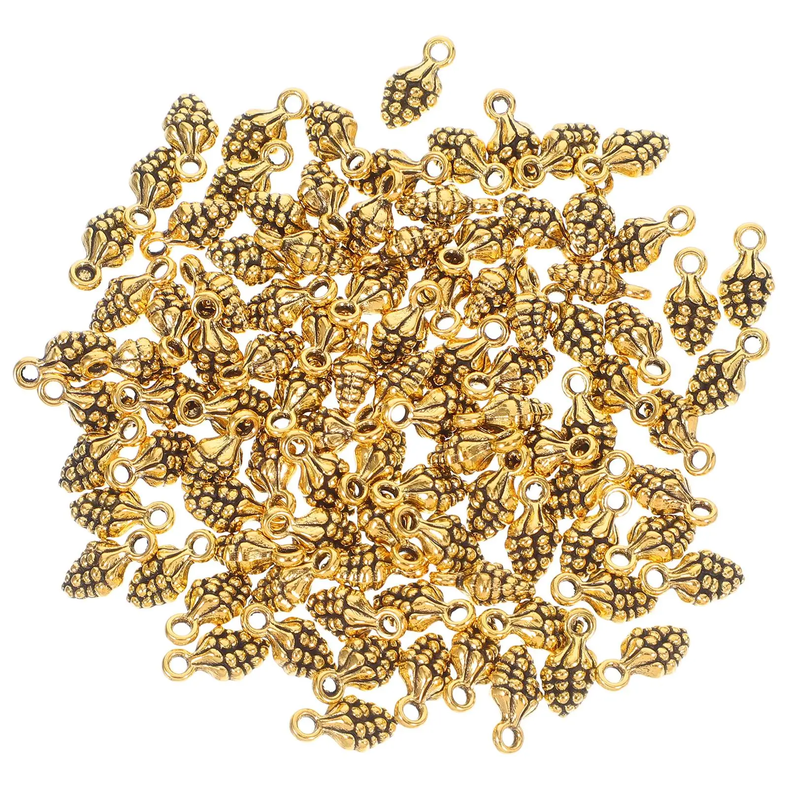 

100 Pcs Alloy Jewelry Pendant Charms Crafting Decorative Pine Cone DIY Earrings Making Accessories Ornament Pendant