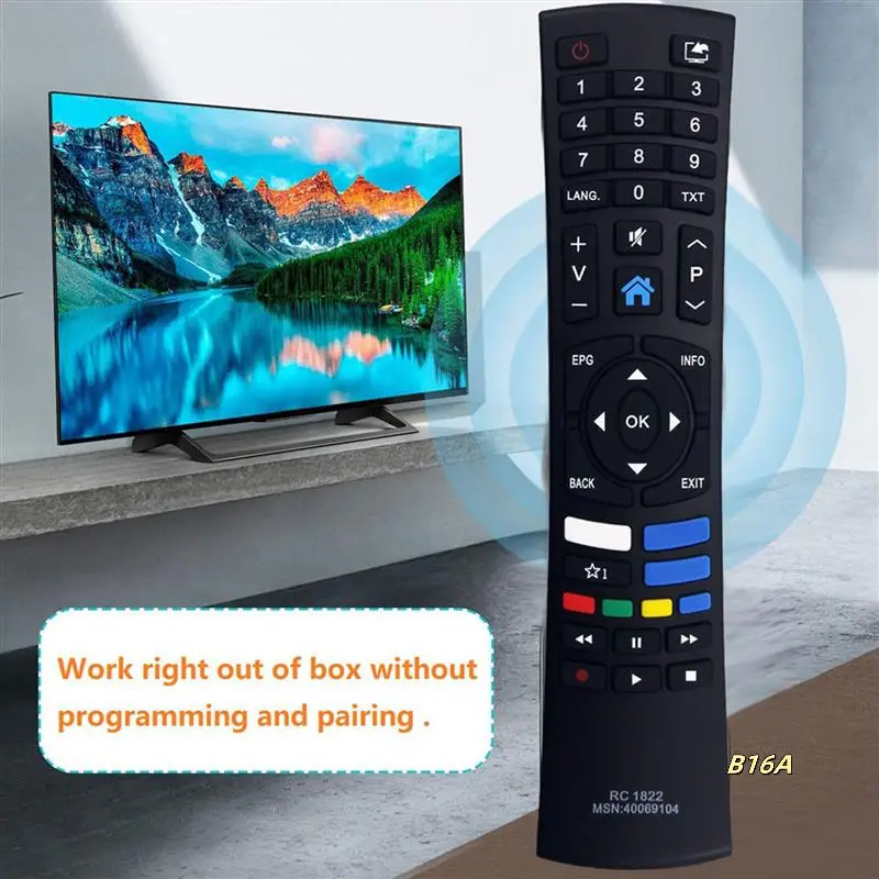 2X RC1822 Replace Remote Control For Medion Bush TV Remote Control