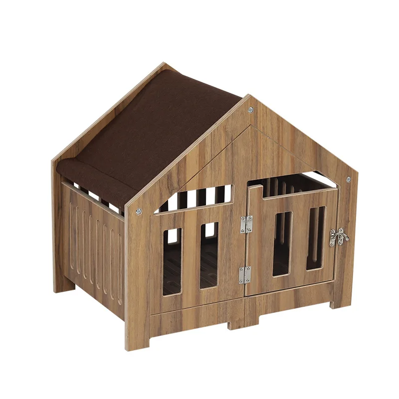 Custom Large Pet Cages House Solid Wood Dogs Kennel Pet Houses Large Wooden Dog Cage House Furniture