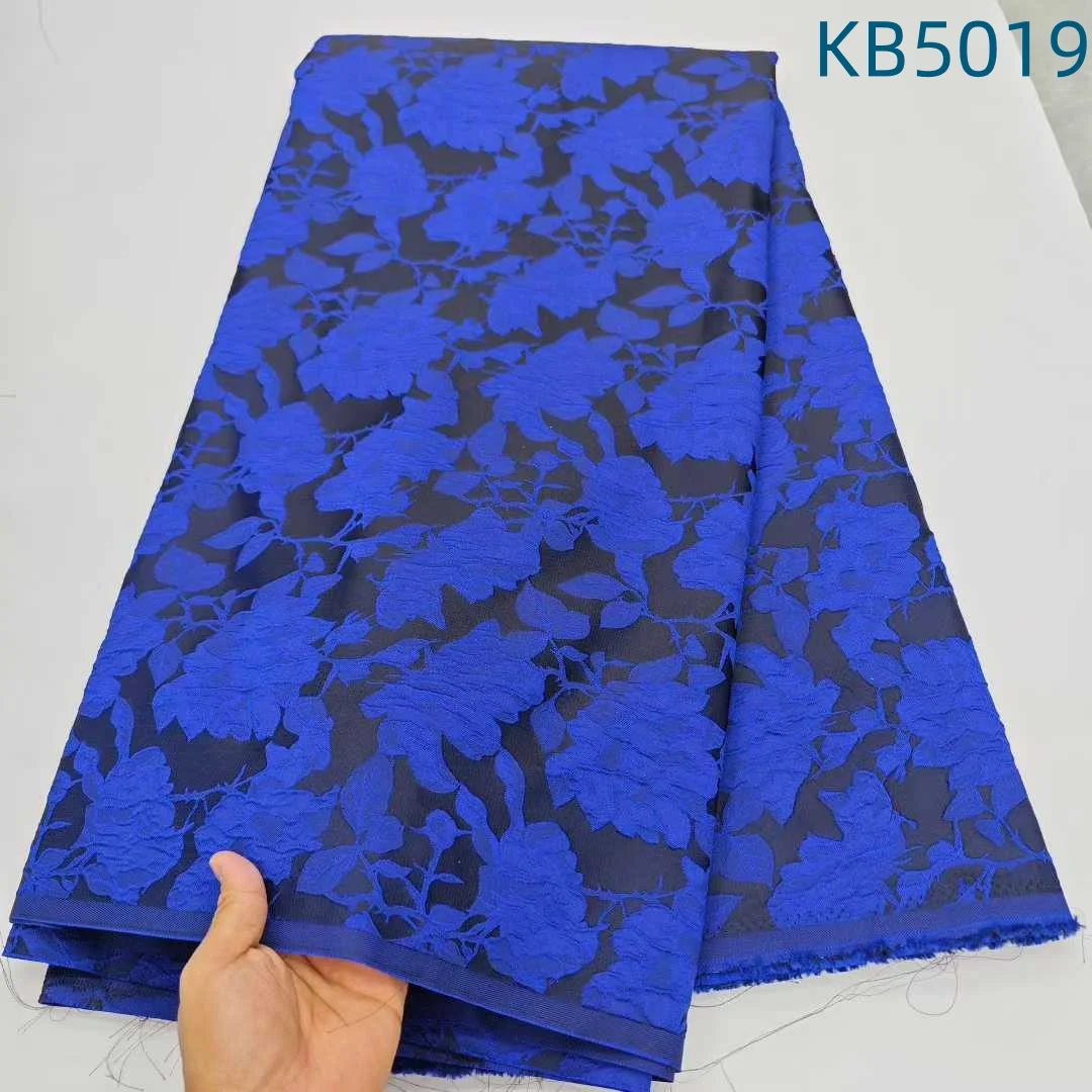 

African Brocade Lace Fabrics 2025 Latest Nigerian Damask Lace 5 Yards Jacquard French Tulle For Sewing Women Party Dress KB5019