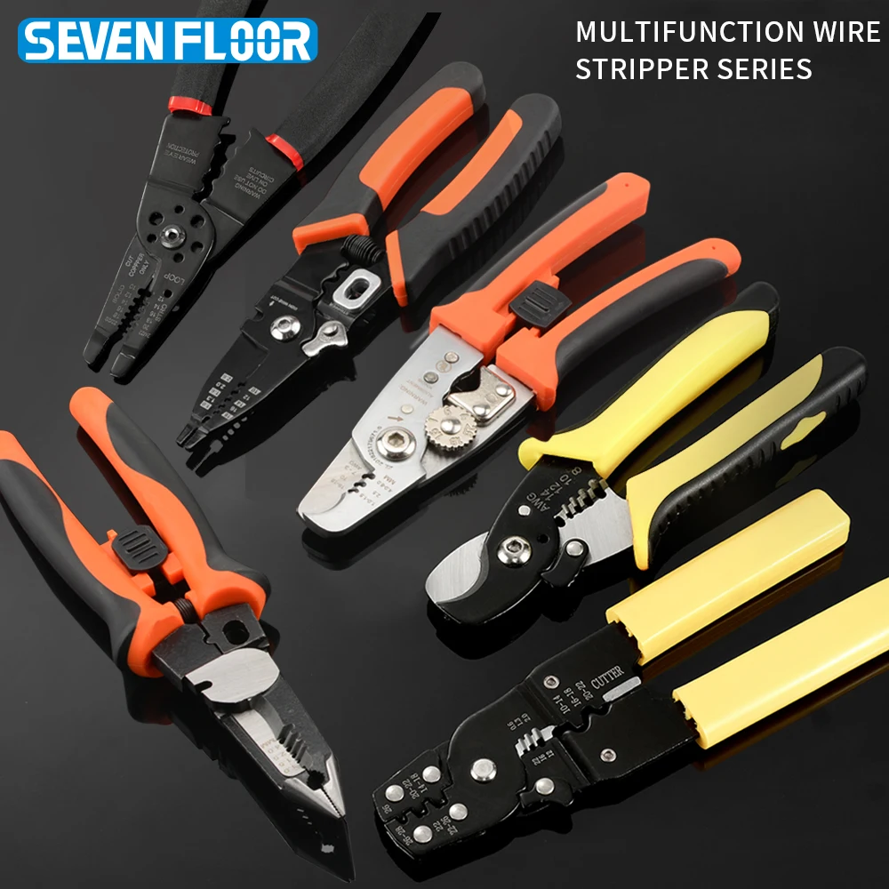 Multifunctional Electrician Hand Tools, Wire Stripper, Long Nose Pliers & Side Cable Cutters for Electrical Auto Wiring Repair