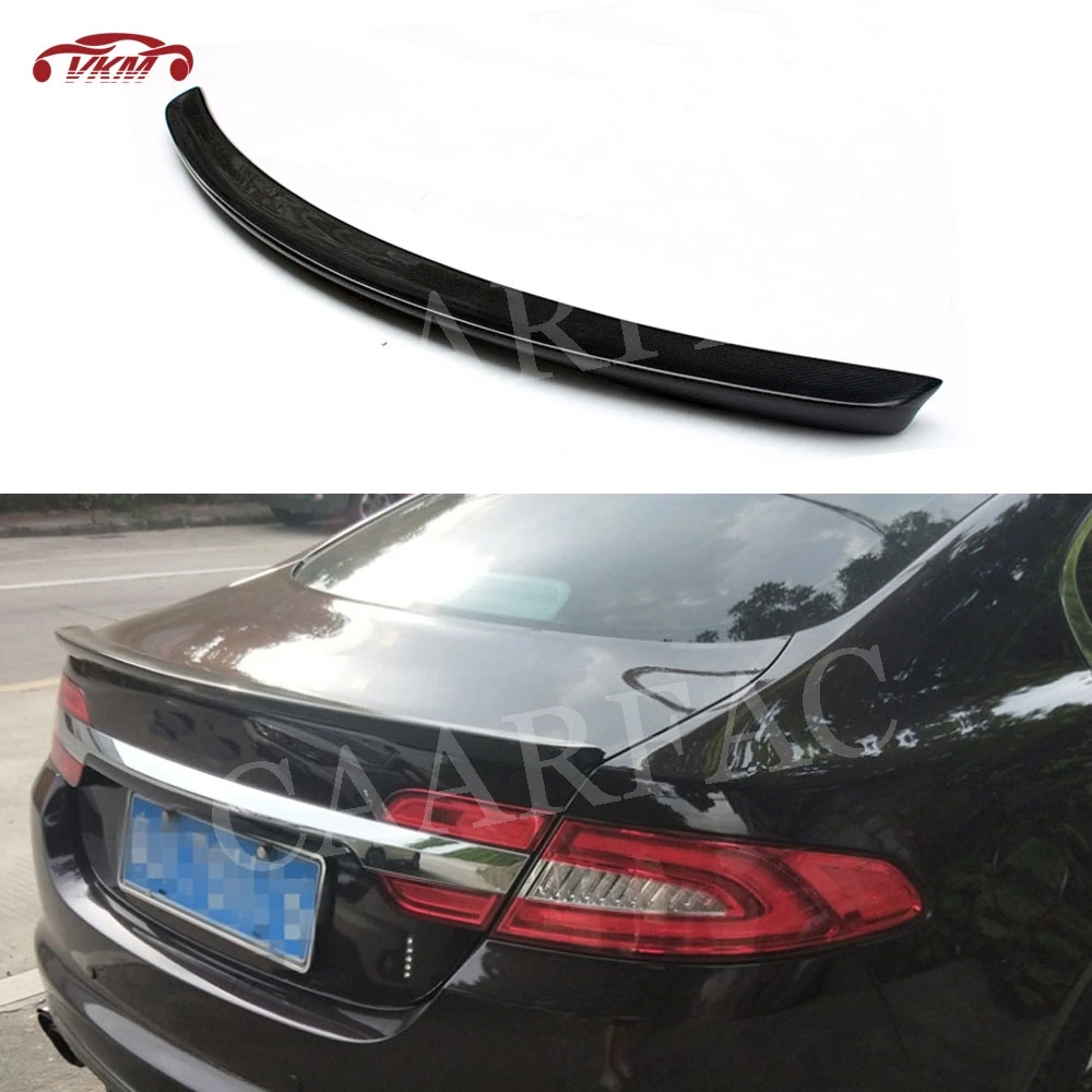 

Carbon Fiber/FRP Rear Boot Spoiler Trunk Trim Sticker Wings for Jaguar XF Sedan 4-Door 2009-2015 Car Facelift Accessories