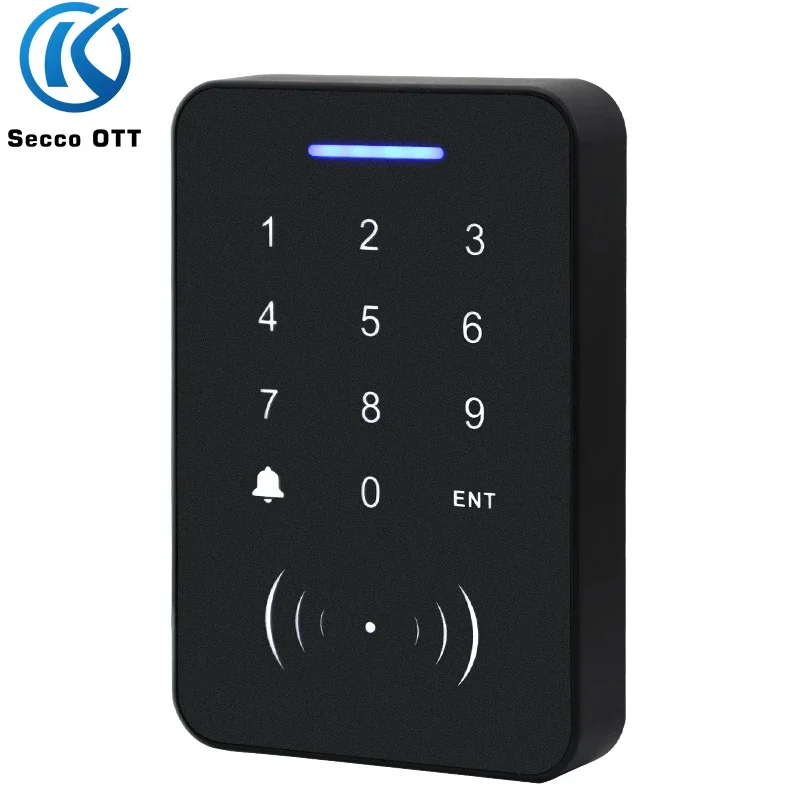 

1000 User Capacity 125Khz/13.56Mhz Access Control All-in-one Machine DC 12V Swipe Card Password Independent Access Controller