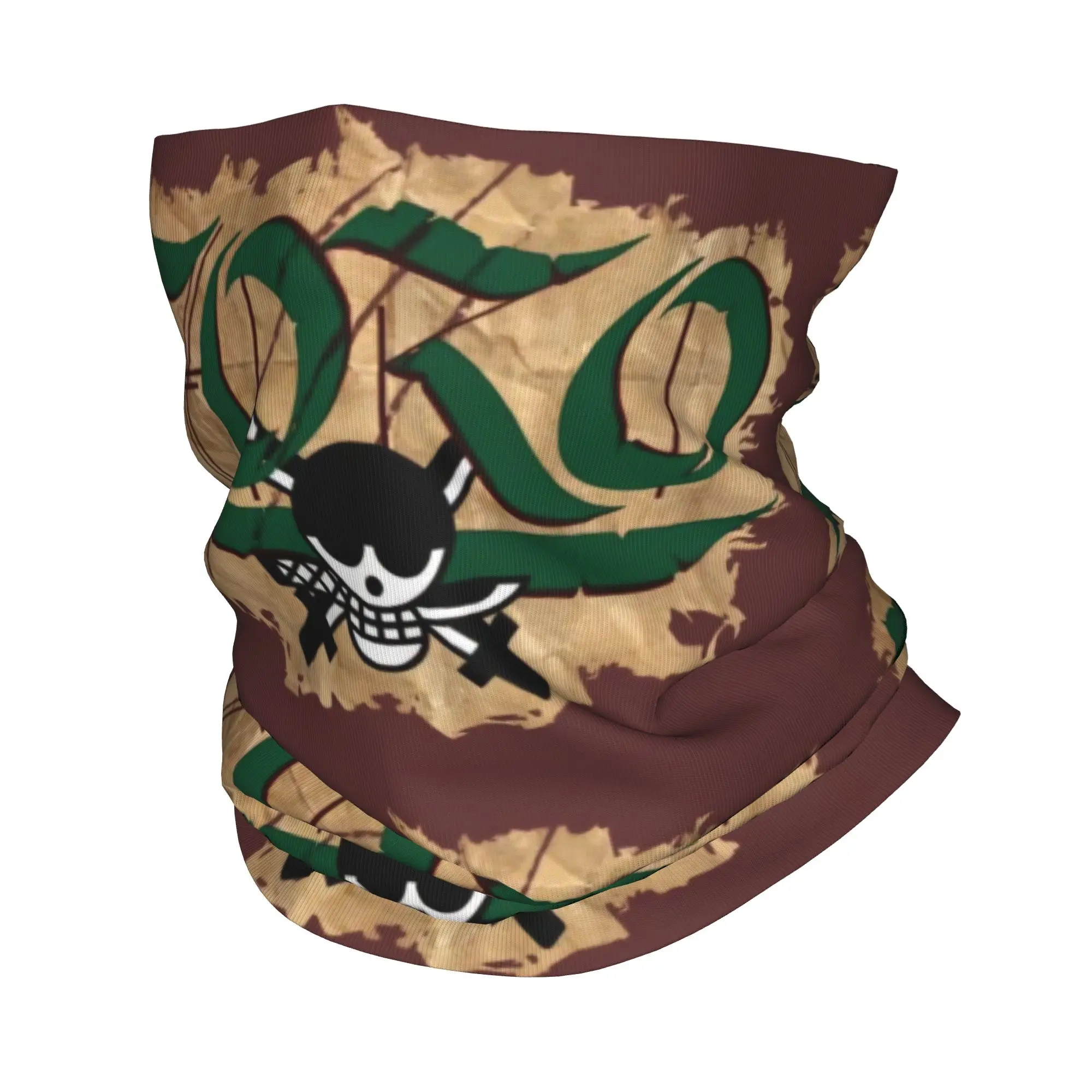 

Custom Zoro O-One P-Piece Anime Neck Gaiter Women Men Windproof Winter Bandana Scarf for Ski