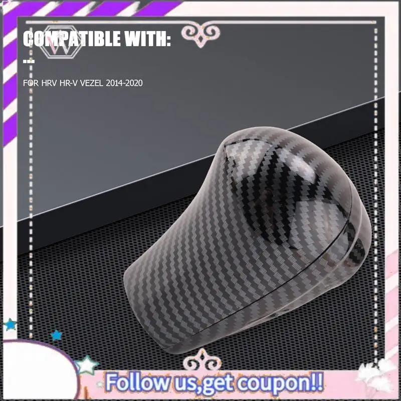 Top-Rated For Honda HRV HR-V Vezel 2014 To 2018 2019 2020 ABS Carbon Fiber Gear Shift Knob Cover