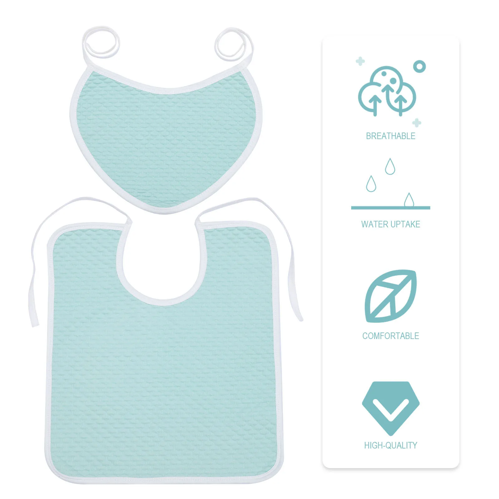 

2 шт., хлопковые нагрудники для пожилых людей, водонепроницаемые маслостойкие нагрудники из ТПУ, удобные, приятные для кожи, портативные нагрудники для кормления в возрасте, столовой