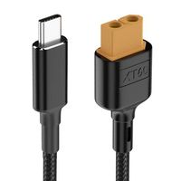 1PC 50/100CM XT60 To Type-C 100W Fast Charging Cable For Toolkitrc SC100 Protocol Charger Cord Adapter Wire Replacement Parts