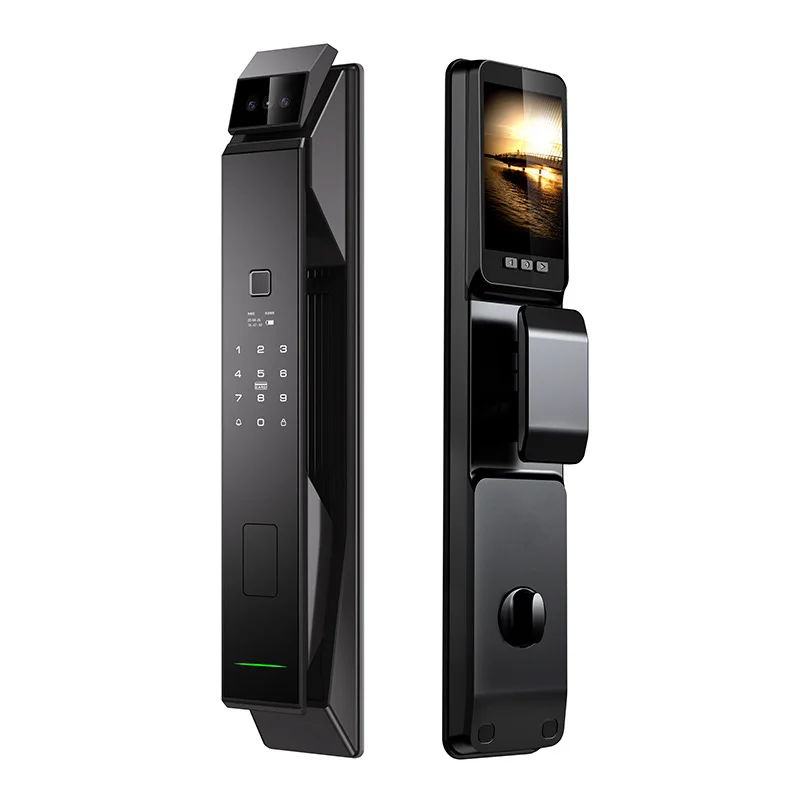 Fully Automatic Home Intelligent Induction Remote Unlocking Smart Lock Combination Aluminum Cat's Eye Visual Capture Cloud WiFi