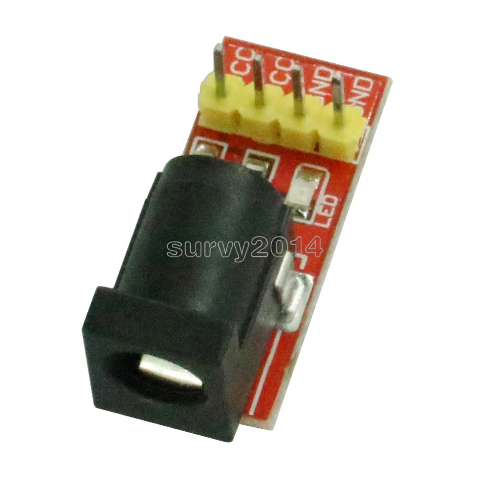 2Pcs 5,5 mmx 2,1mm DC Jack Buchse Power Supply Module DC Power Adapter Board 5,5x2,1mm für Arduino