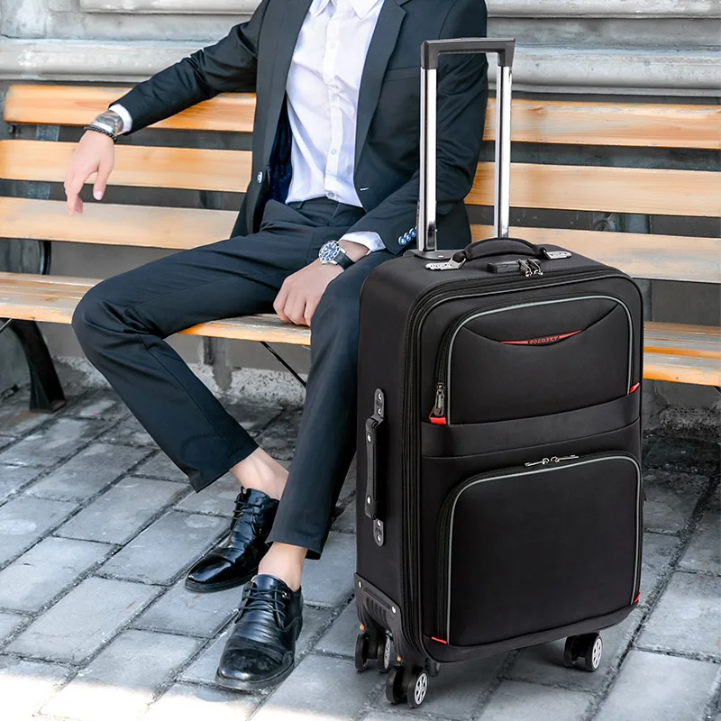 Oxford Rolling Luggage Business Suitcase Cabin High Quality Travel Bags Trolley Case  20 24 26 28 inch Unisex