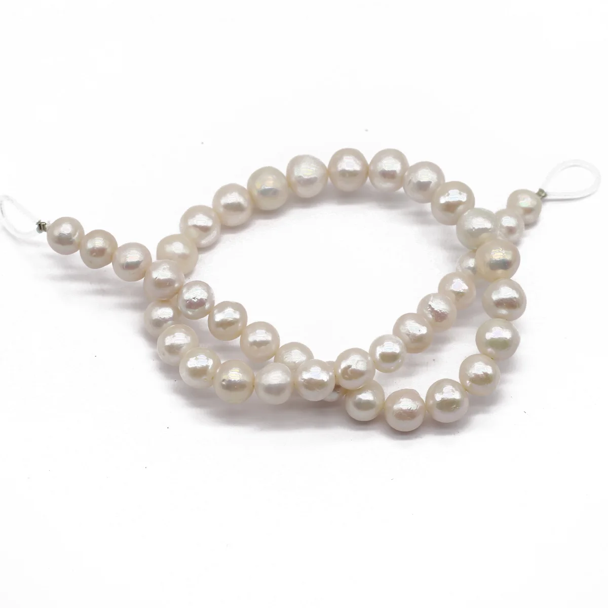 Imagem -04 - Água Doce Rodada Pérola Beads para Mulheres Pérola Encantos Faça Você Mesmo Jóias Colar Pulseiras Barroco Requintado Aaa 1strand Natural de