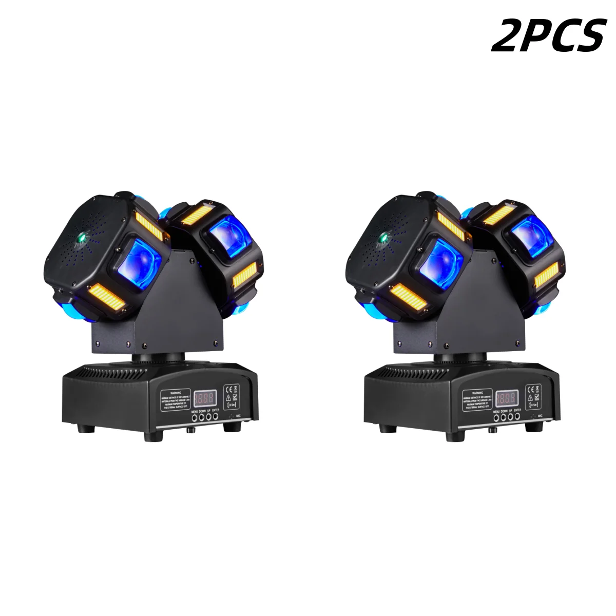 

LED moving Dual 3in1 Mobile head lights 8x12w RGBW Stroboscopic Gold Red Green Star DJ lighting effect CLUB Disco Stage Lights