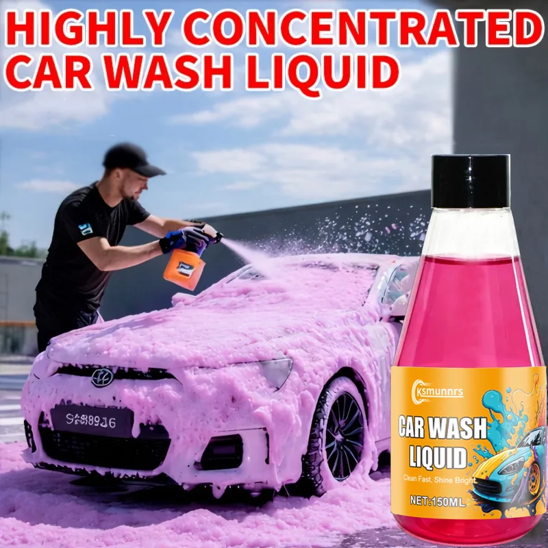 Pink Foam Car Wash Shampoo High Foaming Car Wash Soap with Wax for Ceramic Coating and Paint Protection