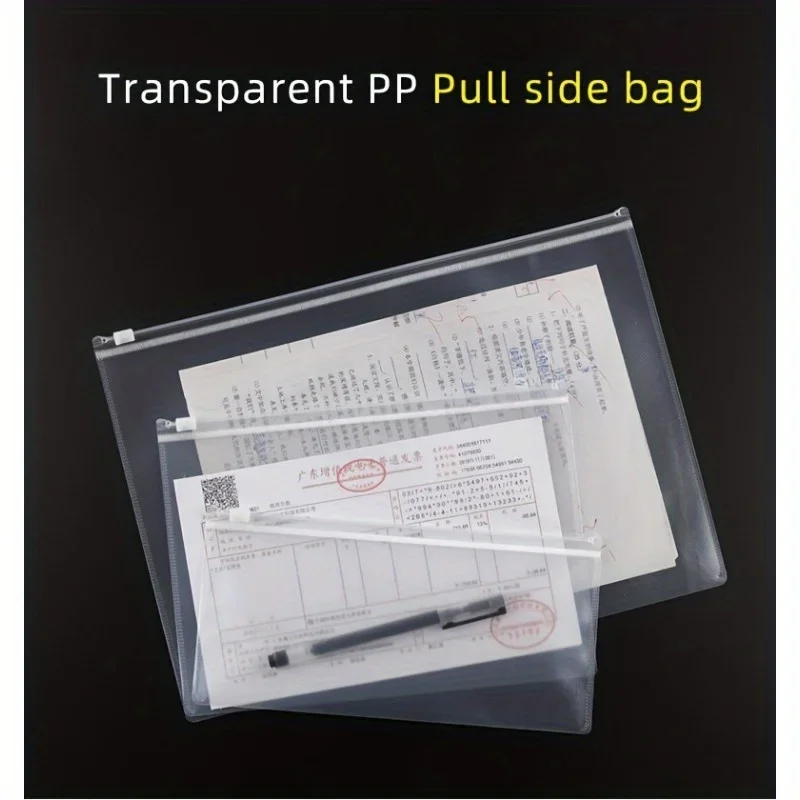 10pcs A4 A5 File Document Stationery Organizer Pouch Folders Zipper File Pockets Filing Bags for Document School Office Supplies