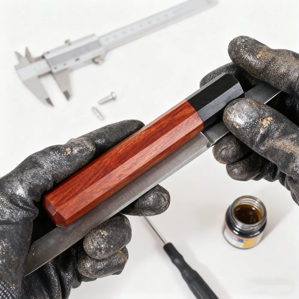 

IK Octagonal Knife Handle G10 Japanese Knife Handle DIY Replacement Durable Wa Handle for Gyuto Santoku Nakiri Chef Knife