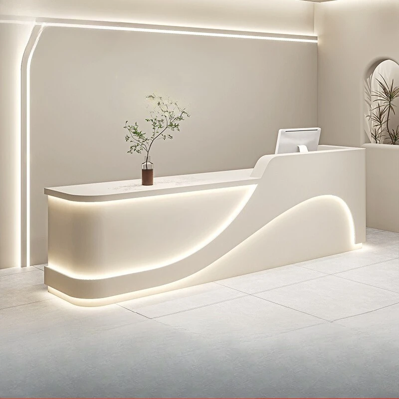 Bar Clothing shop checkout institution Paint front desk Dental clinic Reception desk office table salon reception desk Luxury